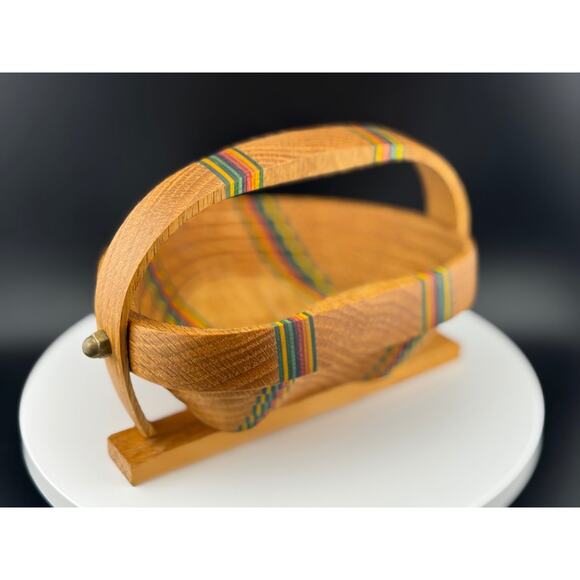 Folding Wooden Basket - Picture 3 of 5